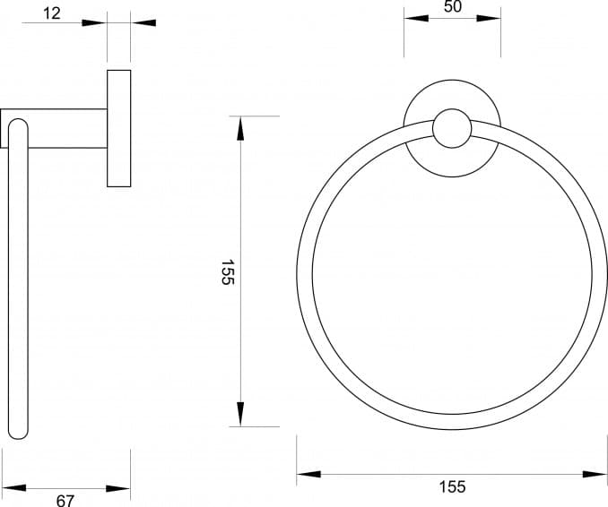 #50732B Držač peskira MINOTTI DARK ELEGANCE mali 2