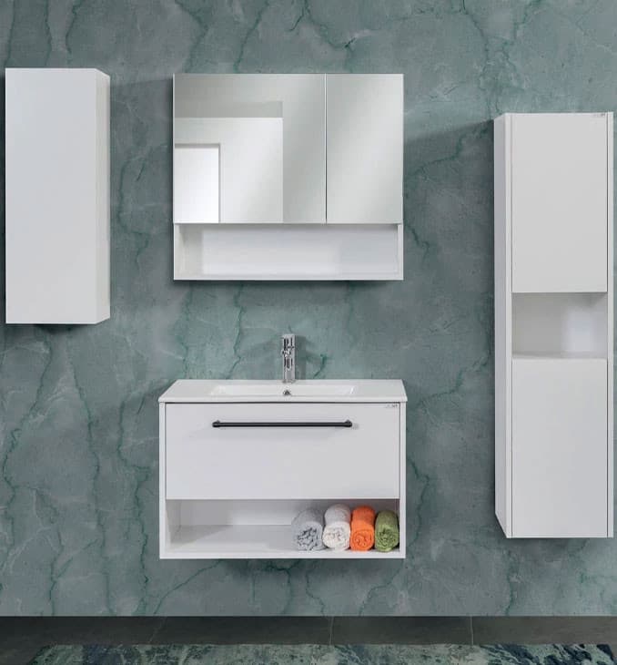 #NOV0800W.BS Ormarić LINEART NOVA 800 white sa lavaboom 3