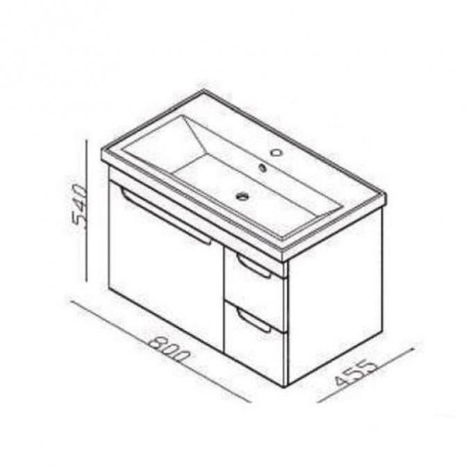 #ENJ0810A.BS Ormarić LINEART ENJOY 810 atlantis sa lavaboom 3
