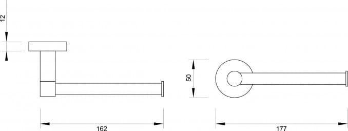 #50733D Držač toalet papira MINOTTI ravni 2
