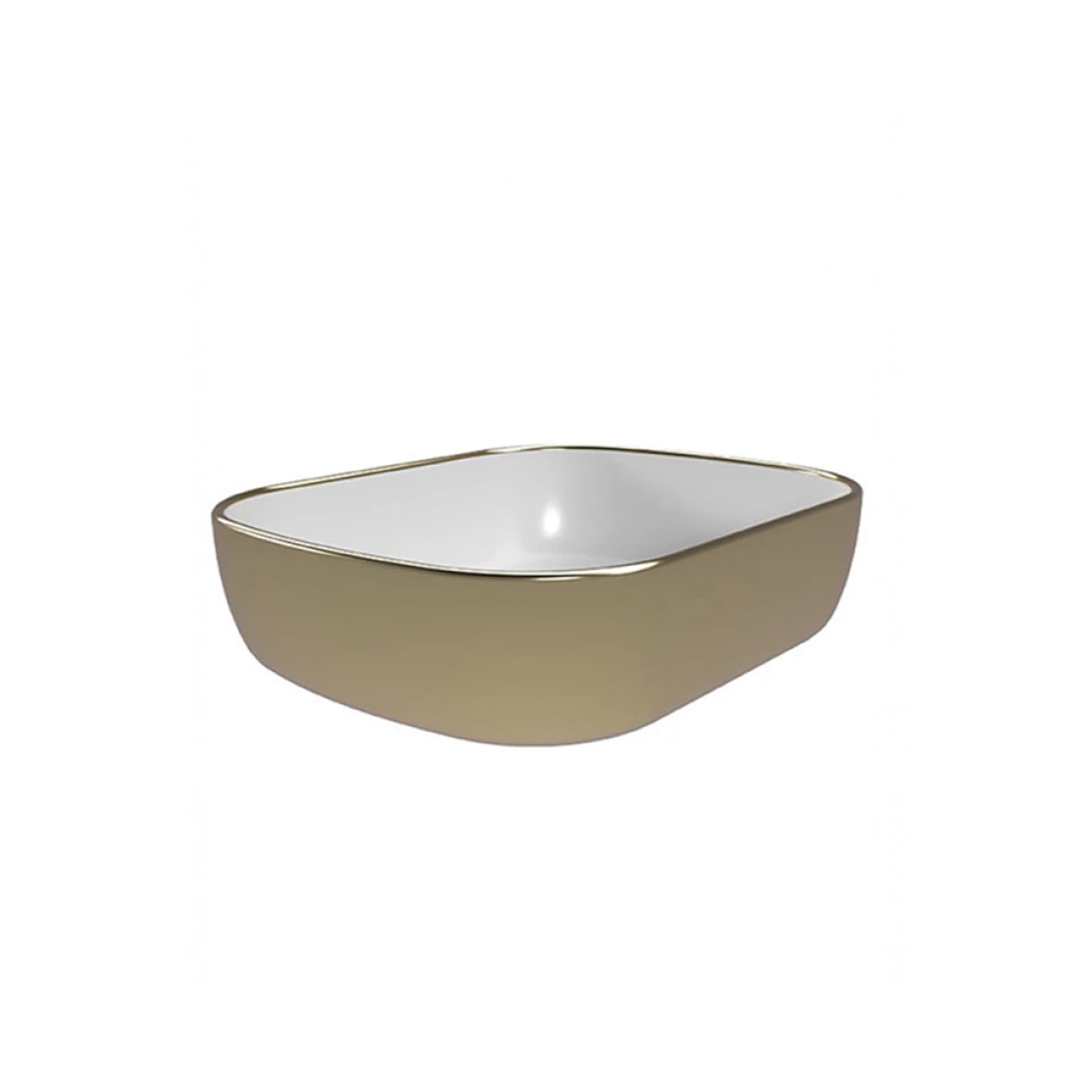 #C-15-201 Lavabo COPEN nadgradni 505x405x140 zlatno bijeli