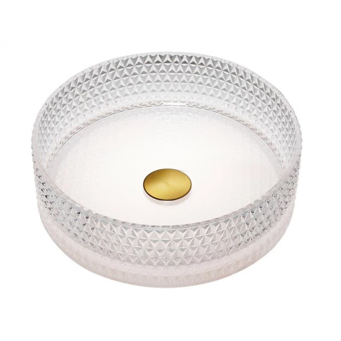 #C-15-003 Stakleni lavabo COPEN nadgradni fi400x125mm bijelo dno