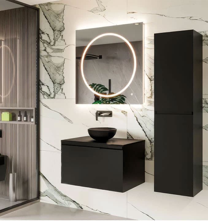 #TSA0600B.BS Ormarić LINEART TISA 600 black sa crnom nadgradnom pločom 2