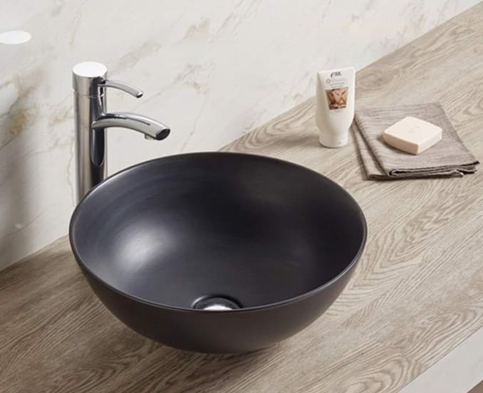 #7008CM Lavabo nadgradni MINOTTI fi415x155 mat crni 2