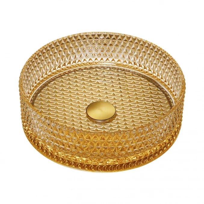 #C-15-004 Stakleni lavabo COPEN nadgradni fi400x125mm zlatni