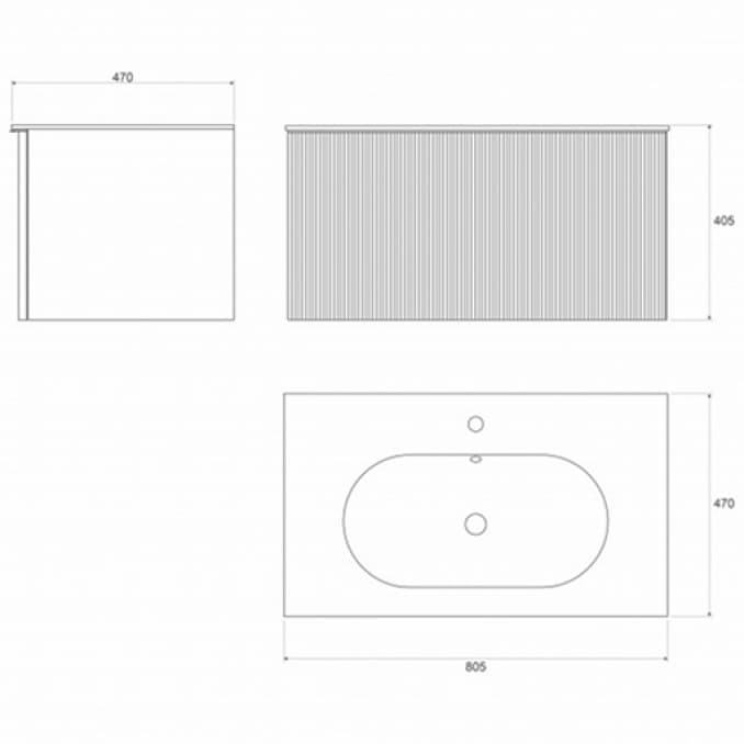 #PIE0800WA.BS Ormarić LINEART PIEDRA 800 walnut sa lavaboom 2