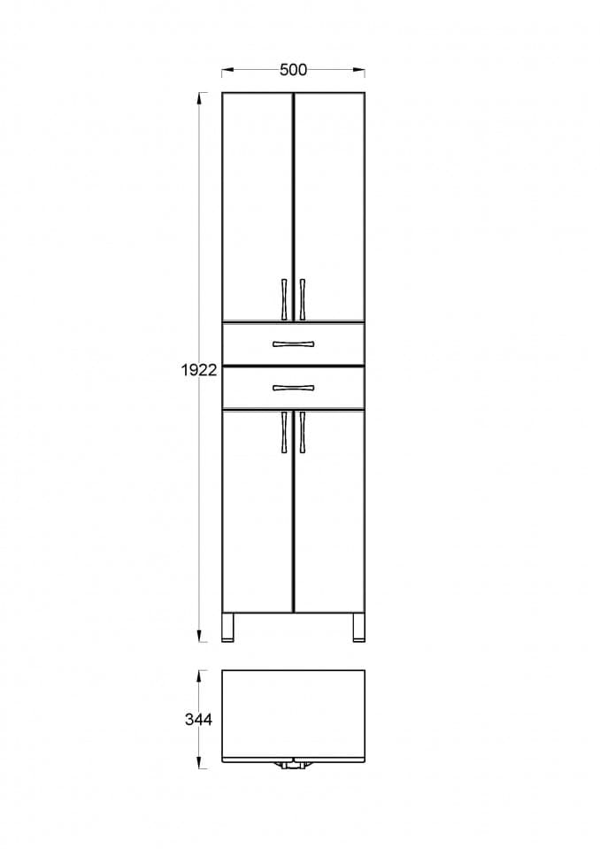 #0531 UNI Toaletni ormarić - Vertikala 500 2