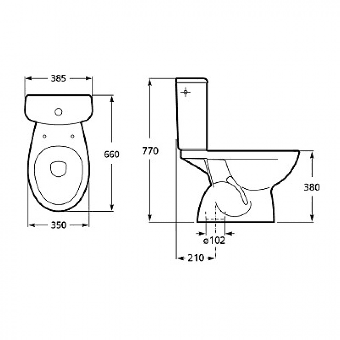 #INK001 Monoblok INKER POLO sa duroplast WC daskom simplon 2