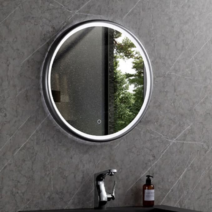 #C-06-103MB Ogledalo COPEN fi600 sa alu ramom 20mm LED mat crno 2