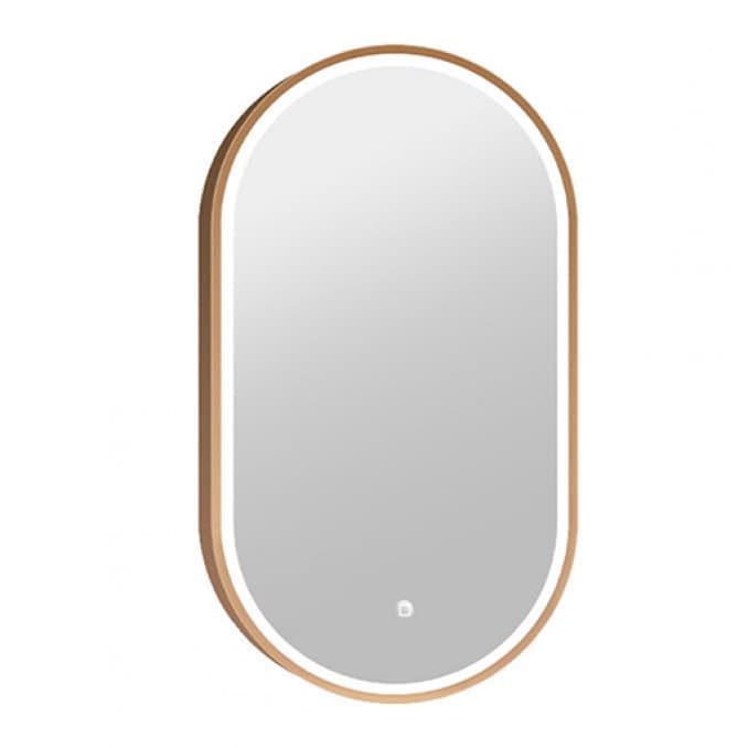 #C-06-105G Ogledalo COPEN 500x900 sa alu ramom 40.6mm LED zlatno