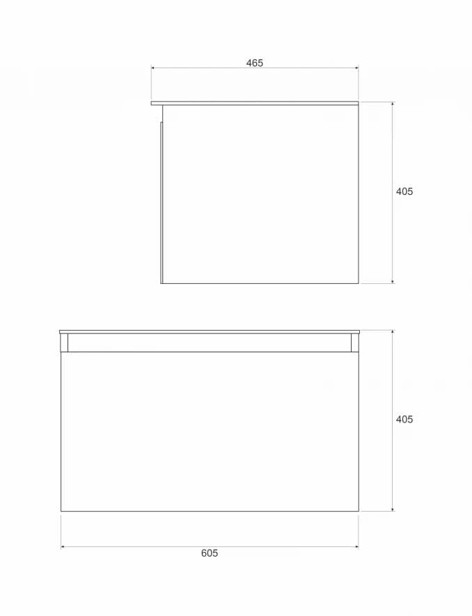 #TSA0600B.BS Ormarić LINEART TISA 600 black sa crnom nadgradnom pločom 3