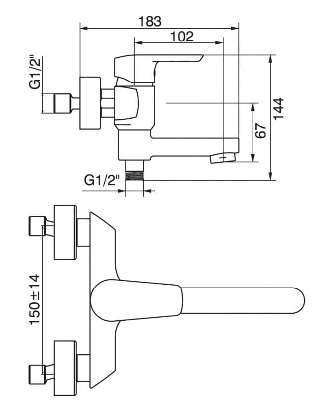 #4110 Baterija za kadu MINOTTI PRIMA sa preklopnom lulom 6