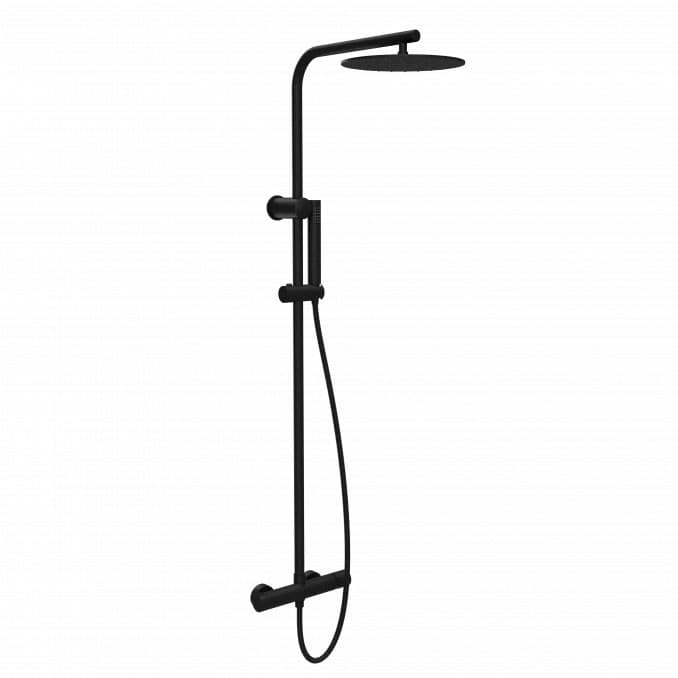 #C-01-112MB	Baterija i usponski tuš COPEN NOOK mat crna okrugli set 1