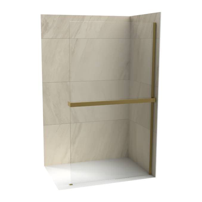 #C-02-WIS90BG Walk-in COPEN MONTE SUPERIORE 900x2000. 8mm staklo. polica i držač brušeno zlato 1