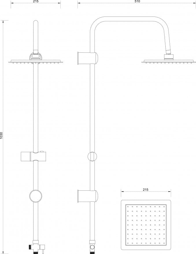 #MUT365 Usponski tuš MINOTTI četvrtasti komplet 2