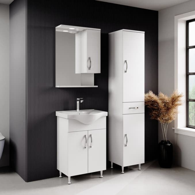 #ULM550W.ORM Toaletni ormarić UNILINE MODA 550 sa lavaboom 2
