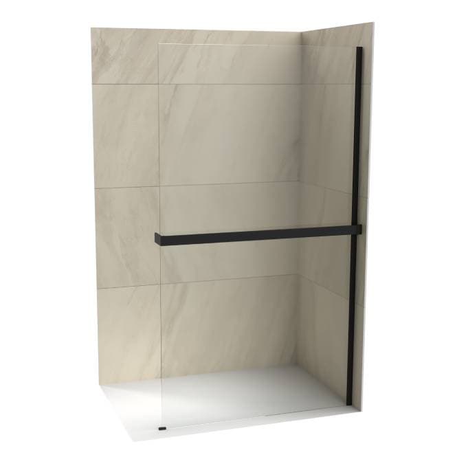 #C-02-WIS80MB Walk-in COPEN MONTE SUPERIORE 800x2000. 8mm staklo. polica i držač mat crni 1