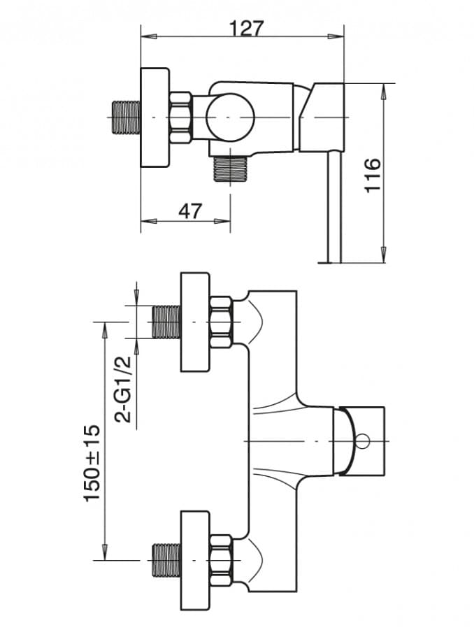 #6113 Baterija za tuš kabinu MINOTTI TUBO 2