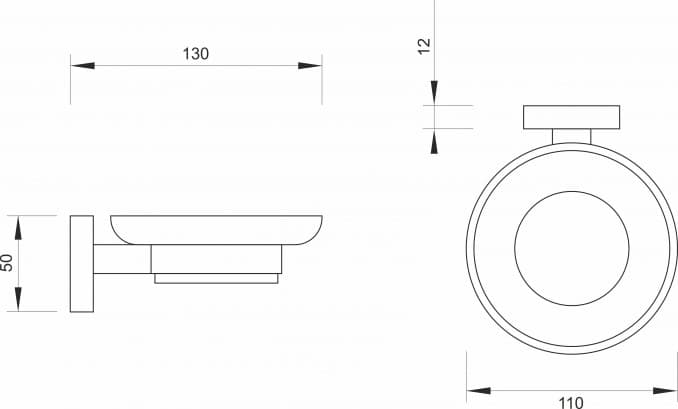 #50739B Držač sapuna MINOTTI DARK ELEGANCE staklo 2