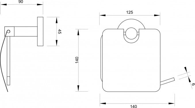 #50733 Držač toalet papira MINOTTI 2