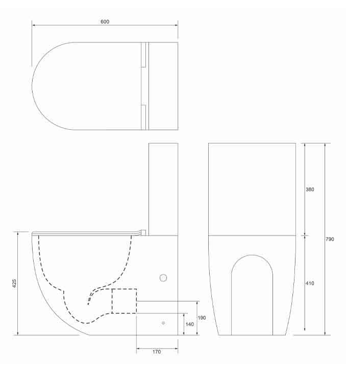 #MBF002 Monoblok OPTIMO rimless bide funkcija sa duroplast soft close wc daskom 4