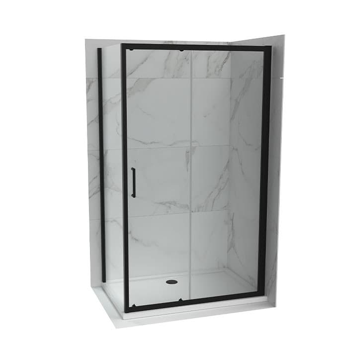 #C-02-B431000 Stakleni paravan COPEN ATLAS PRO 1000x1950 mat crno. staklo 6mm providno 1