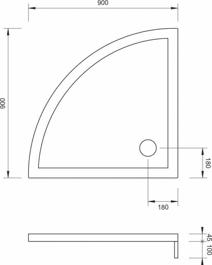 #C-09-R900 Tuš kadica COPEN R900 sa demontažnom maskom 2