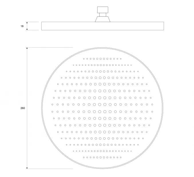 #C-05-5351 Ruža tuša COPEN 250mm 2