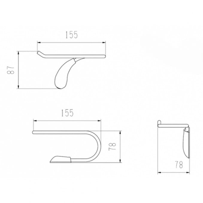 #C-03-500SG Držač papira COPEN DROP zlatni 2