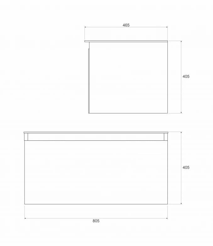 #TSA0800B.BS Ormarić LINEART TISA 800 black sa crnom nadgradnom pločom 3