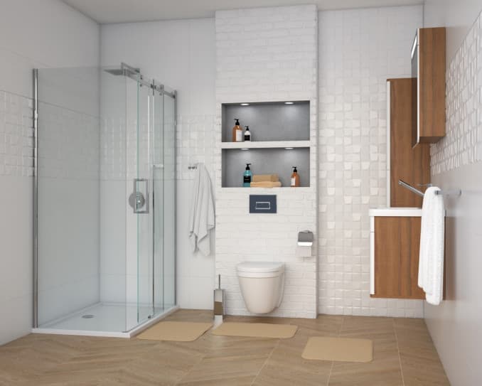 #C-02-7100L Tuš kabina COPEN NEPTUN 100x80cm staklo 8mm providno lijeva 3