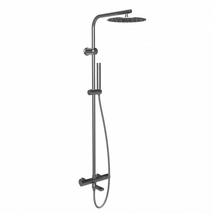 #C-01-110CR Baterija i usponski tuš sa izlivom COPEN NOOK hrom okrugli set 1