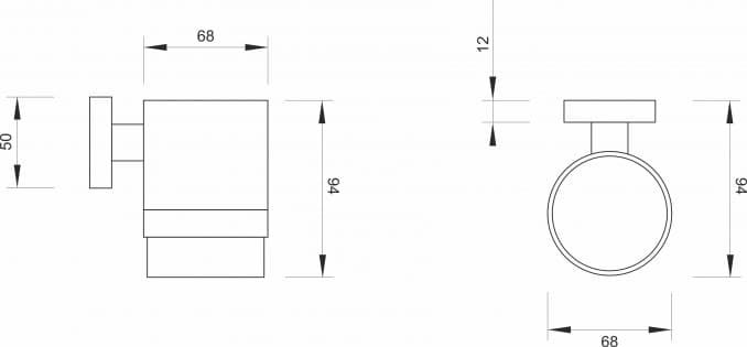 #50738B Držač čase MINOTTI DARK ELEGANCE staklo 2