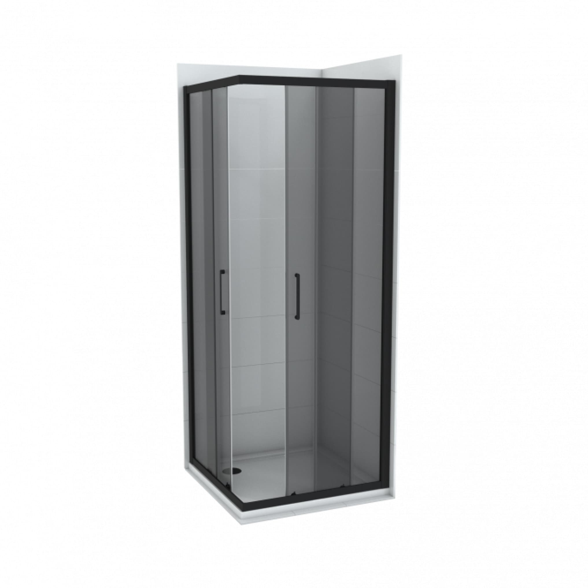 #C-02-B4910 Tuš kabina COPEN ATLAS BLACK 90x90x195cm staklo 6mm providno