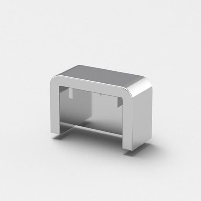 #RDC264 Završni čep podne lajsne za walk in hrom