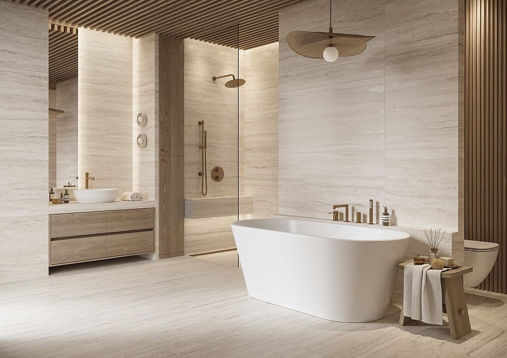 #CSN-388 LIV TRAVERTINO CLASSICO cream matt 59,8x119,8 rett
