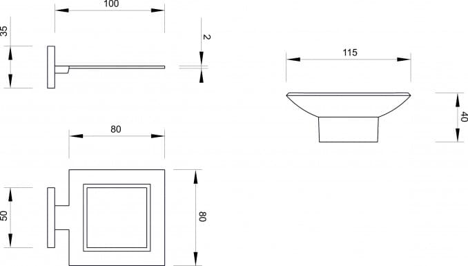 #20739 Držač sapuna MINOTTI staklo 2