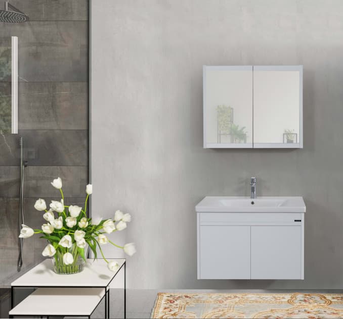 #MAR0800W.BS Ormarić LINEART MARS 800 white sa lavaboom 2