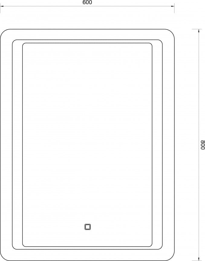#H-158 D Ogledalo sa LED osvetljenjem 60x80 sa funkcijom odmagljivanja 2