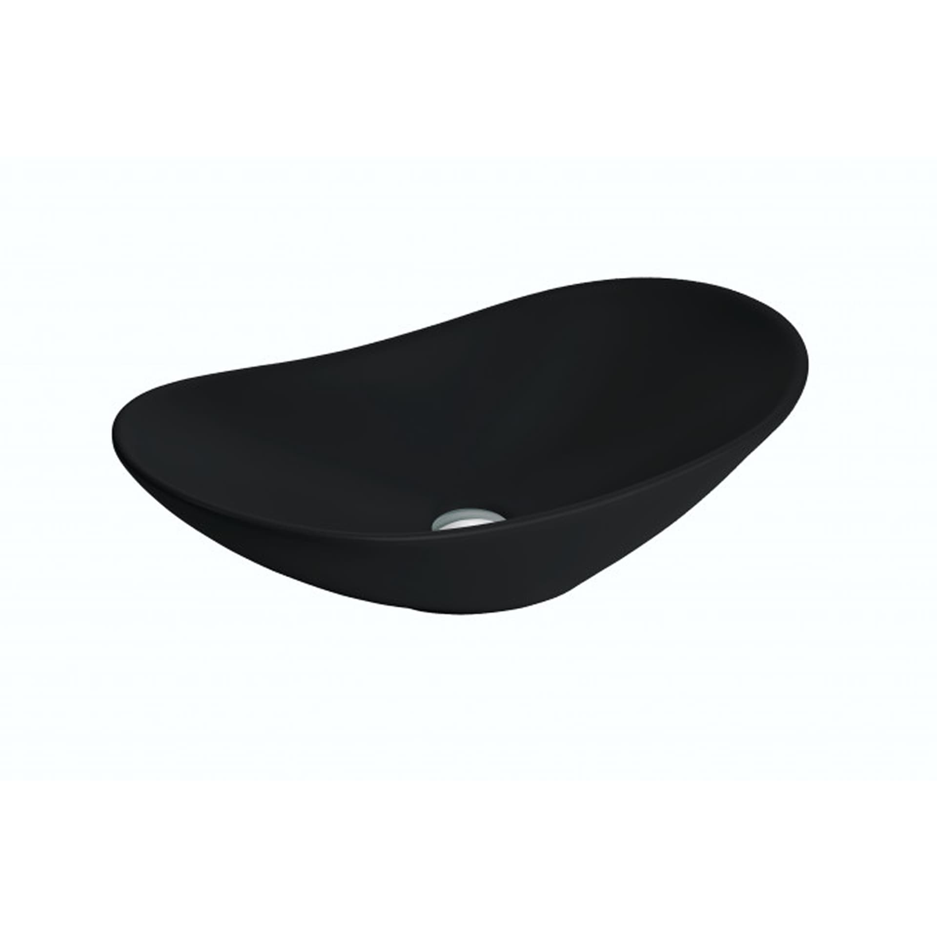 #7030CM Lavabo nadgradni MINOTTI 625x370x155 mat crni