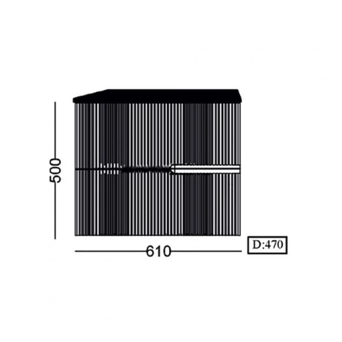 #DRP0600MJ.BS Ormarić LINEART DROP 600 matt jade sa lavaboom 3