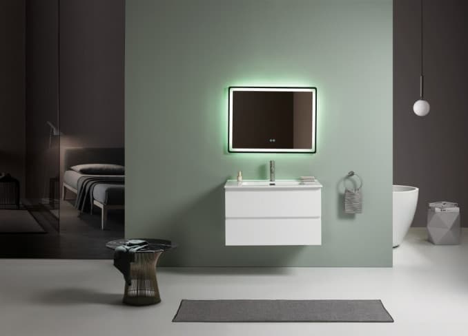 #UL800-2FSW Toaletni ormarić UNILINE LUMA 800 sa lavaboom. soft close dve fioke 813x464x480 2