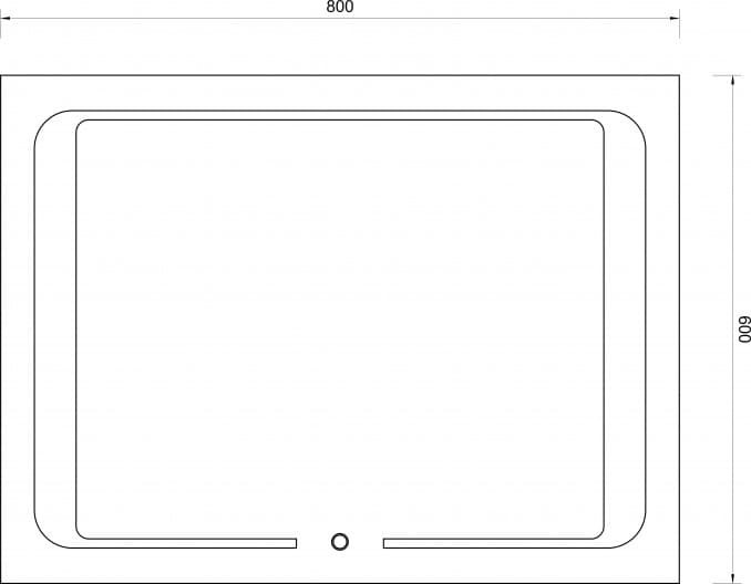 #H-155 D Ogledalo sa LED osvetljenjem 80x60 sa funkcijom odmagljivanja 2
