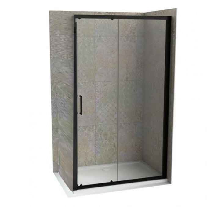 #C-02-B431500 Stakleni paravan COPEN ATLAS PRO 1500x1950 mat crni. staklo 6mm providno 1