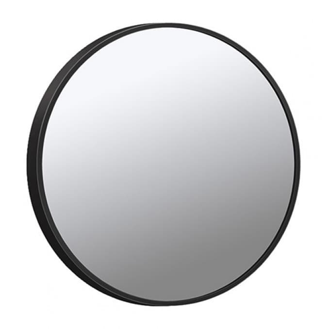 #H-005R Ogledalo MINOTTI fi600 sa alu ramom 20mm mat crno