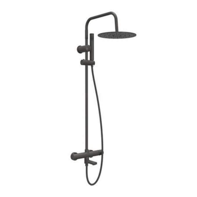 #C-01-110GM Baterija i usponski tuš sa izlivom COPEN NOOK gunmetal okrugli set 1