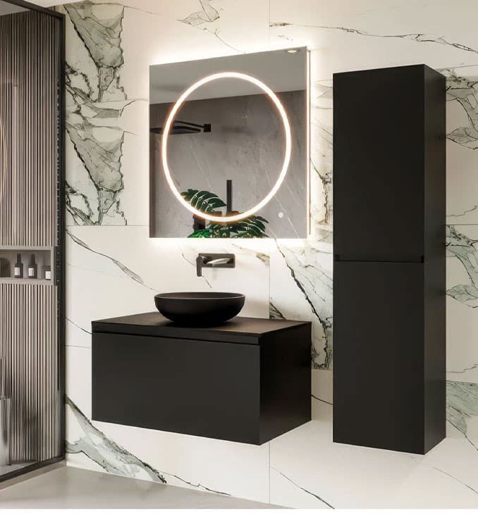 #TSA0800B.BS Ormarić LINEART TISA 800 black sa crnom nadgradnom pločom 2