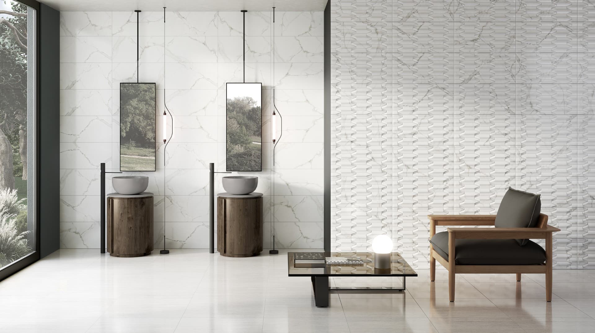 #4639 Margot White Floor Tiles 60x60 1