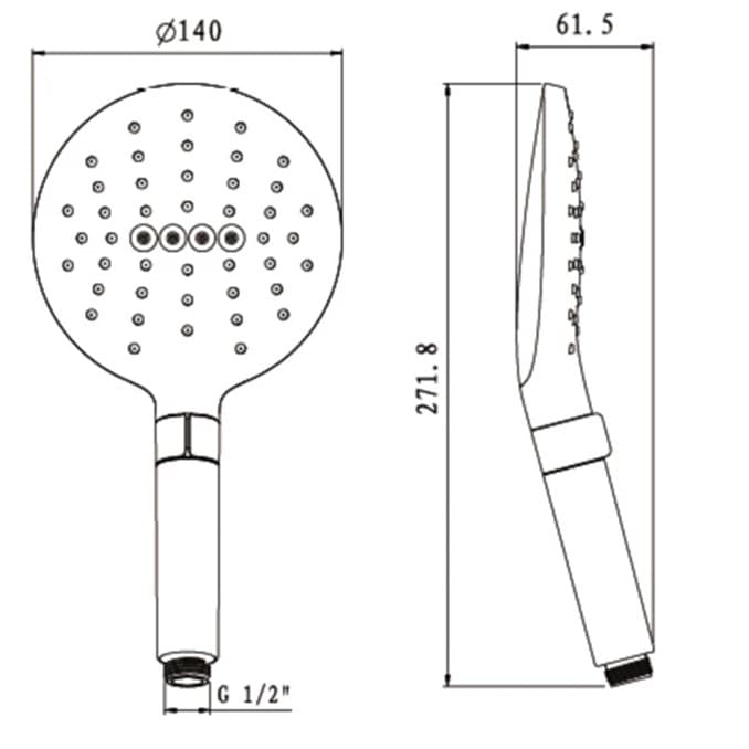 #C-05-5254 Tuš ručica COPEN 3F 140mm 2