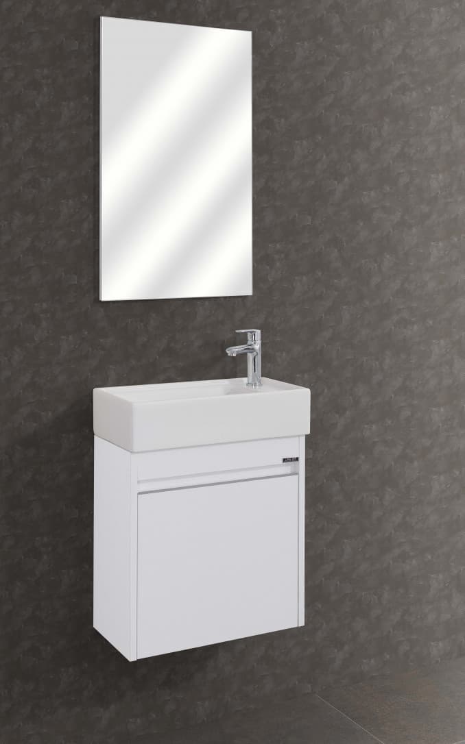 #MON0500W.BS Ormarić LINEART MOON 500 white sa lavaboom 2